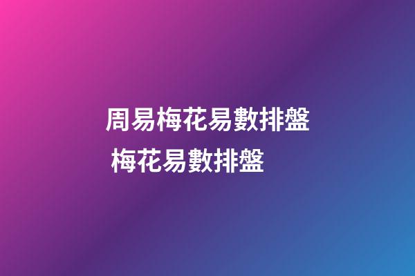 周易梅花易數排盤 梅花易數排盤-第1張-觀點-玄機派